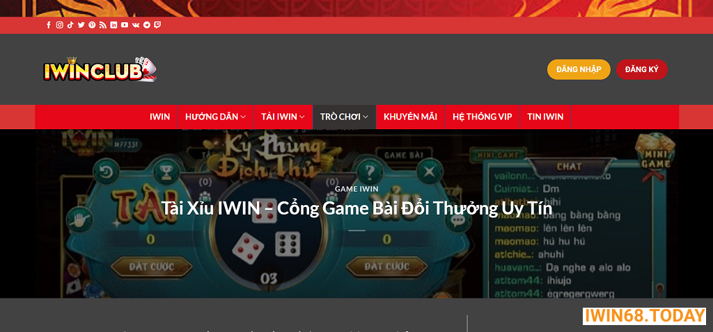 cổng game iwin68
